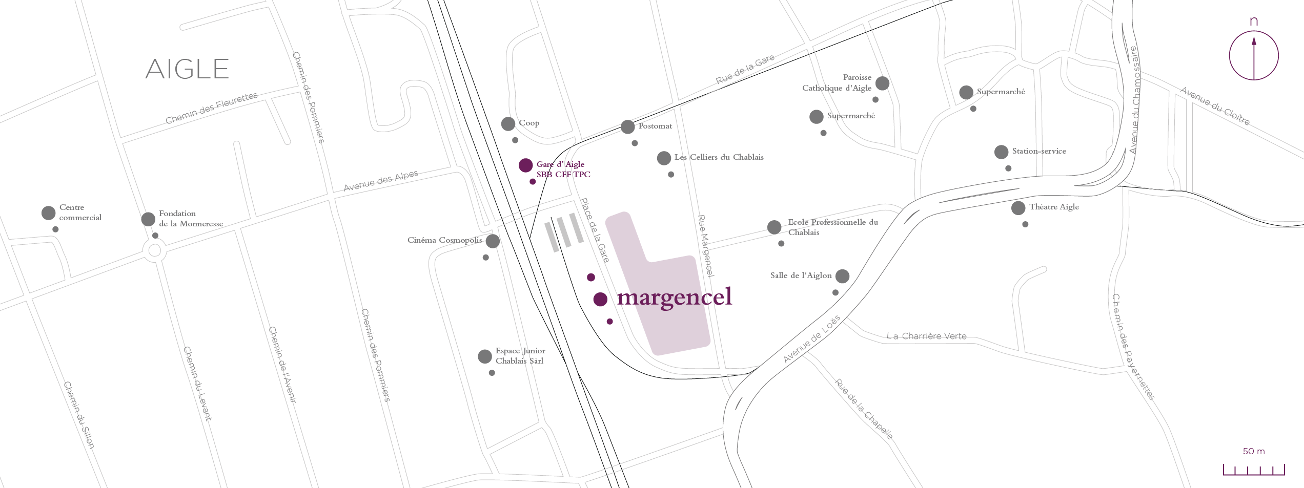 Margencel map